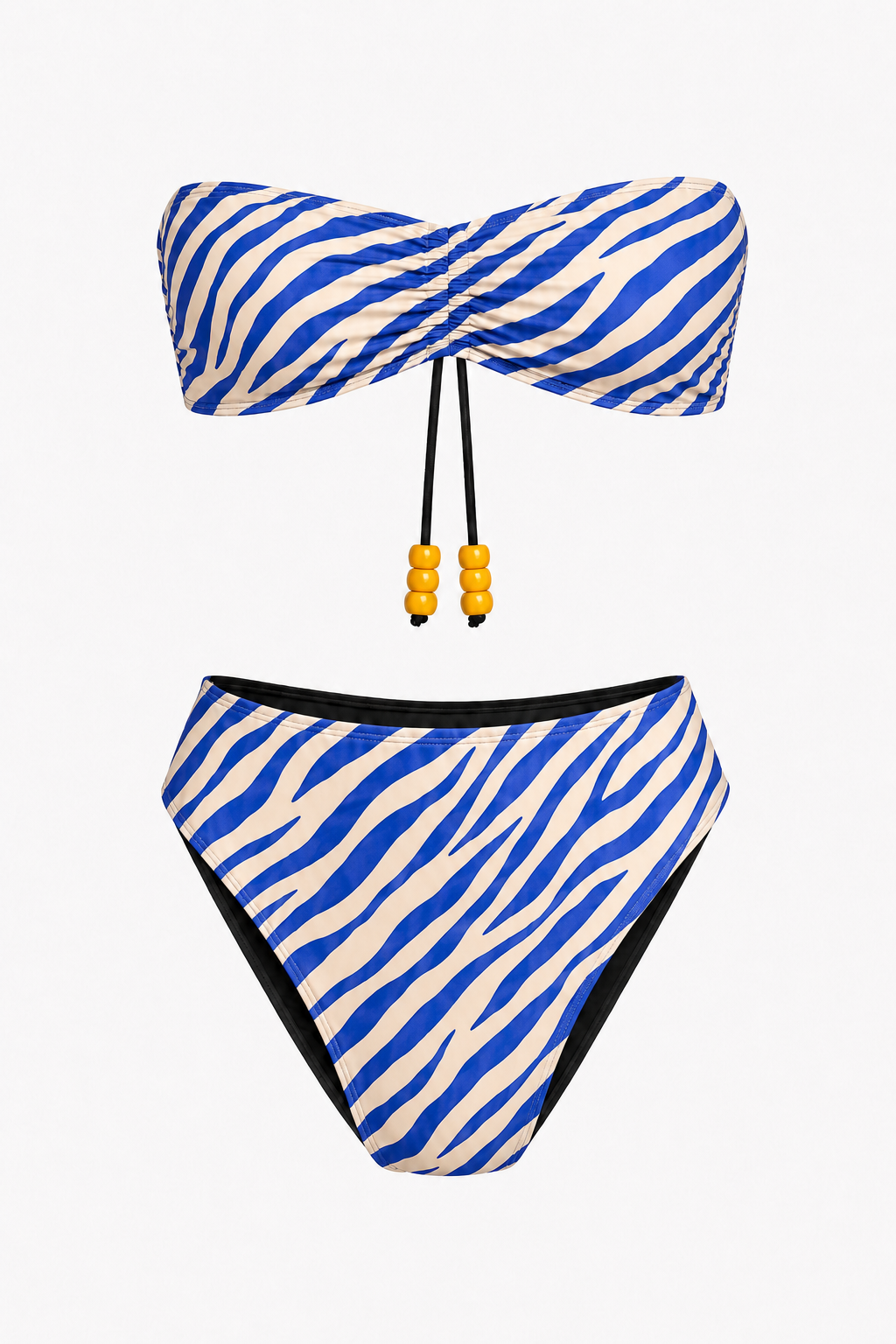 UNTAMED - BLUE ZEBRA HIGH-WAIST BIKINI