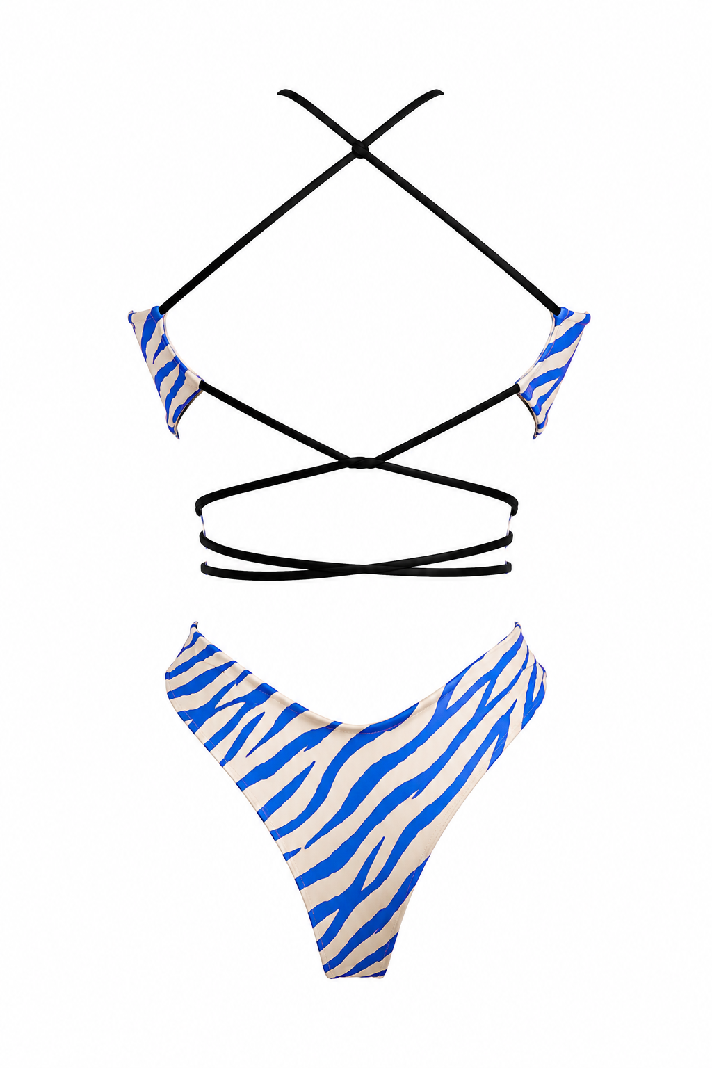UNTAMED - BLUE ZEBRA MONIKINI ONE-PIECE SWIMSUIT