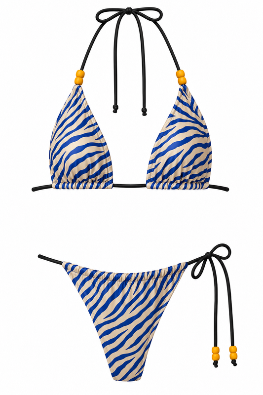 UNTAMED - BLUE ZEBRA BIKINI