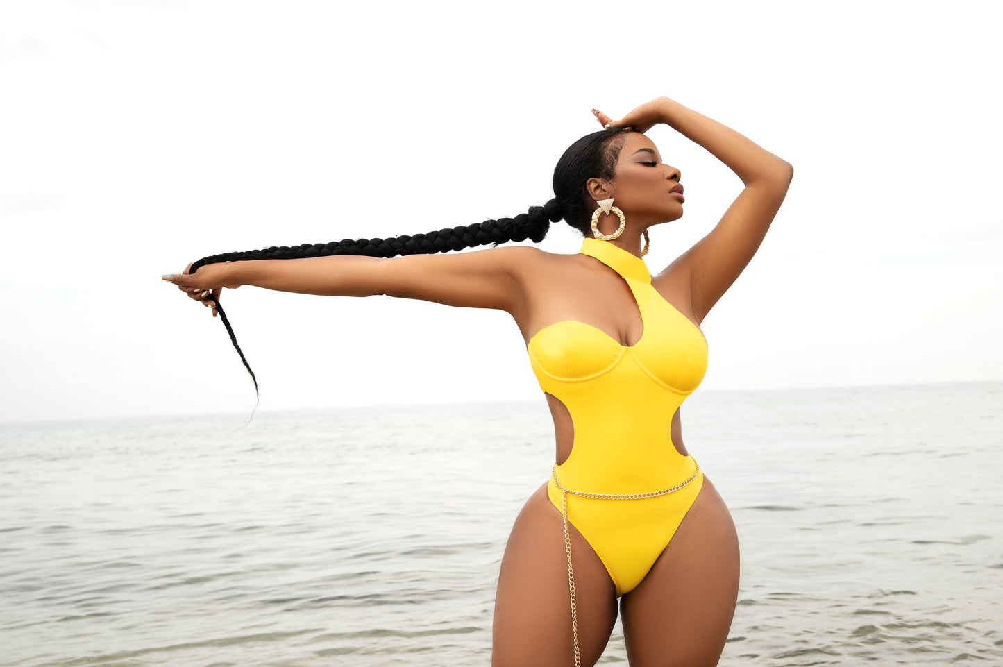 RESORT 444 Swimwear. The Kingston Swimsuit. Yellow one piece swimsuit.